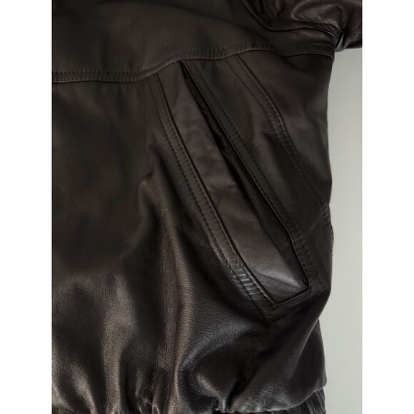 Members Only Men’s Brown Leather Full Zip Jacket Size 46 Lined Bomber Jacket EUC - Picture 7 of 12